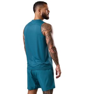 Teal <b>Gym</b> Performance <b>Vest</b> Sleeveless Training Tank Top Lightweight Breathable Activewear for <b>Men</b> Workout Fitness and Sports - Product Image 2