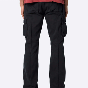 Pantalones Deportivos de Hombre, Estilo Vintage, para las Cuatro Estaciones, Cintura Media, Corte Acampanado, Duraderos, Transpirables, 100% Algodón, con Cordón Ajustable, para Uso Casual - Product Image 4