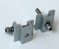 EuroHa ESA - Serre-câbles de fixation solaire en aluminium anodisé argenté pour panneaux intermédiaires/diaux, 30-45 mm, garantie 10 ans, résistance au vent 60 m/s, charge de neige 1,4 KN/m²