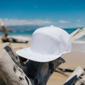 Logo vierge Baseball 6 panneaux Non étanche Snapback Laser trou personnalisé Melin Trenches Hydro étanche casquette chapeau - Product Image 5