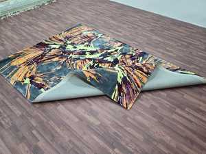 Alfombra de lana con mechones a mano de calidad superior, diseño abstracto geométrico, tamaños personalizables, alfombras y juegos de alfombras Premium hechas a mano - Product Image 5