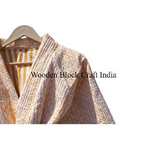 Handmade Cotton Kantha <b>Quilted</b> Jacket Indian Patchwork Floral Reversible Winter Women's Jackets Wholesale Jacket - Product Image 5