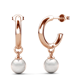 Elegante Daisini oorknopjes in parelstijl, versierd met <span class=keywords><strong>Swarovski</strong></span> parels, sterling zilver 925, loodvrij, nikkelvrij juweel - Product Image 5