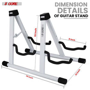 Soporte Doble para Guitarra de 5 Niveles en Forma de A con Brazos de Espuma para Guitarras Acústicas, Eléctricas, Bajos, Ukeleles y Banjos - Product Image 6