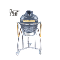 SEB KAMADO 21 Zoll Holzkohlegrill, Kamado-Ofen mit integriertem Drehspieß, Rotisserie Holzkohle Kamado BBQ-Grill