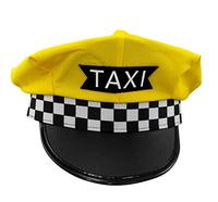Sombrero de conductor de taxi de moda esencial para adulto Halloween Cosplay amarillo azul sombrero de conductor de taxi