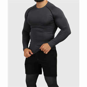 Camisetas de compresión para hombre con su propio logotipo personalizado, camisas de compresión de manga larga de secado rápido para hombre - Product Image 1