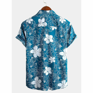 Camisa Hawaiana para Hombre de Alta Calidad, Tela de Viscosa Suave y Fluida, Camisa de Verano, Camisa Hawaiana para Hombre de Tela de Mezcla de Algodón Transpirable - Product Image 2