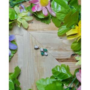 Pearline Spencer <b>Opal</b> <b>Pendant</b> with Multi Stones & Sterling Silver Bezel Setting Inlay Technology - Product Image 2