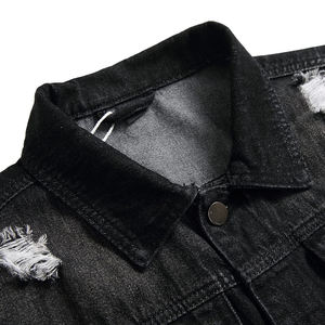 Custom Made <b>Men's</b> Long Winter Plain <b>Denim</b> <b>Jacket</b> 100% Cotton <b>Black</b> Color Stretchable with Comfortable Fit - Product Image 6