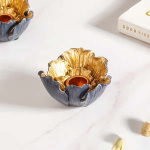 Bougeoirs en forme de bol en or noir sur mesure en gros pour Pâques, décoration de la maison, mariage, Noël, bougies décoratives - Product Image 2