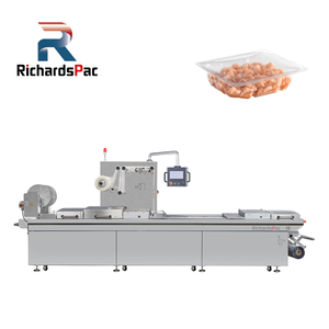 Machine de cachetage de rinçage d'azote machine de conditionnement d'atmosphère modifiée de thermoformage de carte pour la boule de fromage de boule de viande de saucisse - Product Image 4