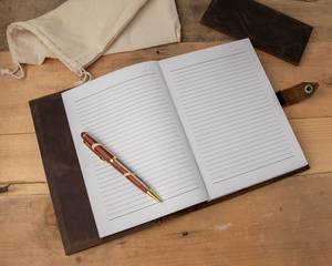 Papel de recarga forrado/sin forro para cuaderno de cuero de tapa dura páginas <span class=keywords><strong>A5</strong></span> para papel de cuaderno de diario recargable con marcapáginas de cinta - Product Image 4