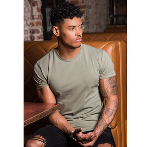 Gran oferta de ropa de gimnasio para hombre, Camiseta de algodón Spandex con logotipo personalizado, ropa de entrenamiento perfecta de secado rápido y algodón 100% para hombre - Product Image 5