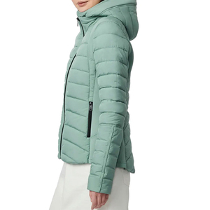 Veste matelassée à capuche pour femme fabriquée au Pakistan, sur mesure, avec surpiqûres en chevron, respirante, grande taille, imperméable et coupe-vent - Product Image 4