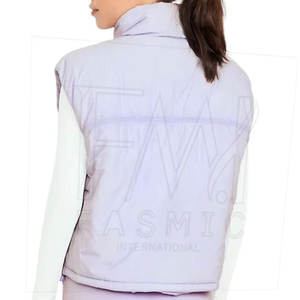 Venta al por mayor Streetwear Canvas Women Puffer Vest Windproof Tallas personalizables Winter Warm Outerwear - Product Image 2