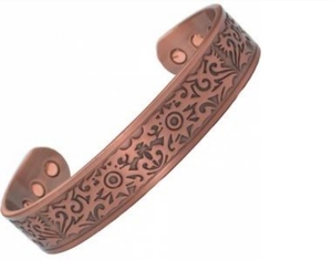 Alliage de cuivre magnétique fait à la main Vintage Star Pattern Fashion Bangles Hand Cuff Bracelets pour femmes et hommes Handcraft Jewelry - Product Image 5