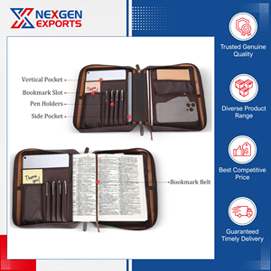 Fabricante y Exportador Líder en India, Funda para Biblia de Cuero PU Impermeable, Ecológica y de Calidad Estándar, Lavable a Máquina - Product Image 3