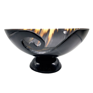 ชามสลัดทำมือจากเขาธรรมชาติ น้ำหนักเบา ขอบขัดเงา เหมาะสำหรับการเดินทาง แคมป์ปิ้ง งานปาร์ตี้ เป็นมิตรกับสิ่งแวดล้อม ขายส่ง - Product Image 1