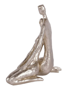 AK Brass Loving Couple Metal Tabletop Sculpture en níquel acabado al mejor precio en India para la decoración de restaurantes y hoteles - Product Image 3