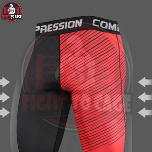 Conjunto de Rashguard de Manga Larga de 2 Piezas, Antibacterial, de Alto Rendimiento, en Spandex/Nylon Estampado, Color Negro y Rojo, para MMA/BJJ, Nueva Llegada - Product Image 4