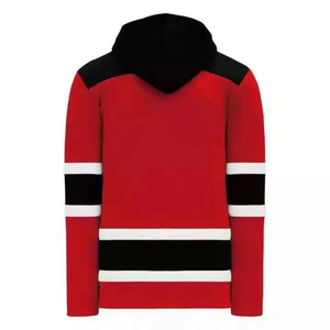 Sweat-shirt à capuche personnalisé pour homme, motif rayé, pour équipe scolaire de hockey sur glace, broderie, prix abordable - Product Image 6