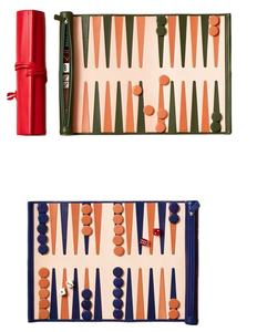 Jeu de backgammon en plastique - Durable et pliable pour les divertissements en plein air - Product Image 1