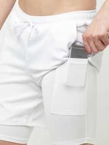 Short d'entraînement pour hommes de haute qualité 2-en-1 à séchage rapide Fitness Sports Running Wear Style décontracté Motif solide en grande taille - Product Image 3