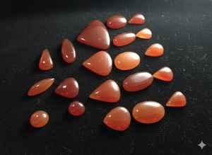 เครื่องประดับล่าสุดของผู้หญิงออนไลน์ที่มีคุณภาพสูงหินอัญมณีคาร์เนเลียนจากธรรมชาติอัญมณีทรงหลวมเรียบอัญมณีอัญมณีอัญมณีอัญมณีทรงหลังเบี้ยขายส่ง - Product Image 3