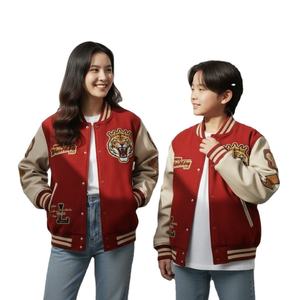 Chaqueta Varsity Bordada con Tigre Rojo Vintage de Alta Calidad Personalizada, Chaqueta Bomber Unisex para Hombre, Ropa de Calle con Parches y Letras - Product Image 3