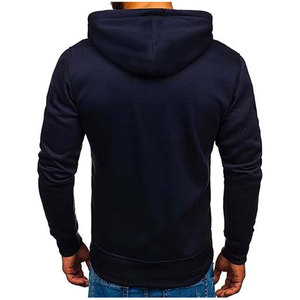 เสื้อฮู้ดซิปแขนยาวมีฮู้ดสำหรับผู้ชายแฟชั่นใหม่โลโก้แบบกำหนดเอง - Product Image 3