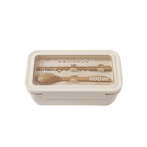 กล่องเบนโตะสำหรับผู้ใหญ่, กล่องเตรียมอาหาร, กล่องใส่อาหารพร้อมอุปกรณ์, ป้องกันการรั่วซึม, ใช้กับไมโครเวฟและเครื่องล้างจานได้ - Product Image 1