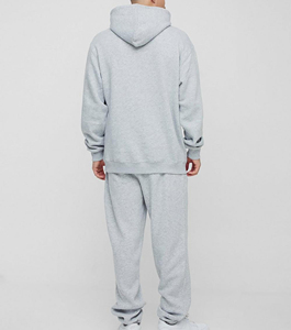 Haute qualité 100% coton 300 GSM sur mesure hommes Jogging sport costumes deux pièces à capuche et pantalon Baggy survêtement pour hommes - Product Image 5