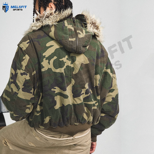 Chaqueta de Caza de Invierno para Hombre, Estilo Camuflaje, Resistente al Desgarro, Ecológica, Cortavientos, Transpirable, con Forro de Cinta Resistente en la Parte Delantera, Cierre de Cremallera Informal - Product Image 4
