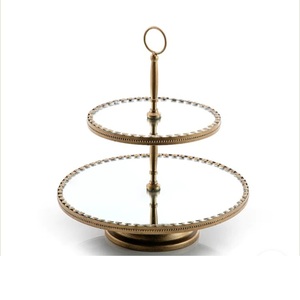 Soporte de pastel de boda Soporte de servicio de pastel para mesa de cena Decoración de pastel de un solo nivel Soporte de pastel de metal - Product Image 2