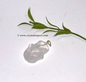 Pendentif en pierre de cristal de guérison Artisanat brut Guérison spirituelle Cristal Charmes Cristal Quartz Hamsa Pendentifs pour la méditation - Product Image 1