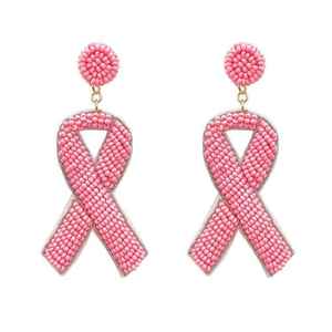 Pendientes de gota de moda para mujer informal, hilo de algodón en forma de abanico divertido de ganchillo a mano, joyería de precio a granel - Product Image 1