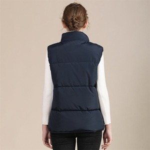 Nuevo diseño de moda para mujer de talla grande con cuello levantado, chaleco acolchado de manga larga, chaqueta transpirable Reversible, impermeable y ecológico - Product Image 3
