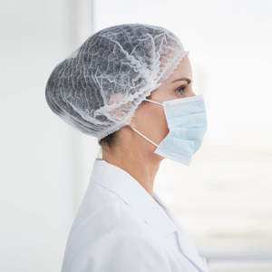 Gorro Desechable de Doble Costilla para Enfermería, Gorro Bouffant No Tejido con Clip, Multiusos para Higiene Bucal y Dental - Product Image 4