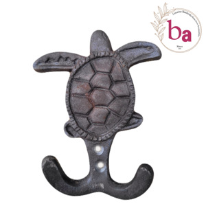 Crochets de manteau muraux tortue de mer antique rustique crochets en fonte porte-clés cintre - Product Image 1