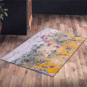 Tapis imprimé motif plâtre ancien, design moderne pour la décoration intérieure, tapis doux non tissé - Product Image 5