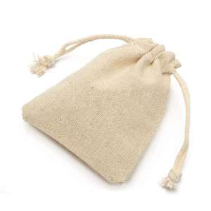 Sacs de pochette en toile de jute naturelle de petite taille couleur crème pour l'épicerie sacs en matériau pur faits à la main de haute qualité usage quotidien - Product Image 1