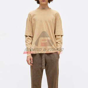 เสื้อยืดสองชั้นสำหรับผู้ชายเสื้อยืดลำลองแห้งเร็วสีแบบกำหนดเอง - Product Image 1