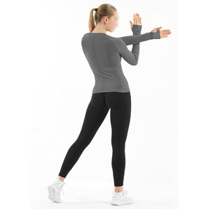 Long Sleeve <b>Yoga</b> <b>Top</b> for Women Thumbholes Design Quick Dry Performance Running Shirt Slim Fit Lightweight for Exercise - Product Image 6