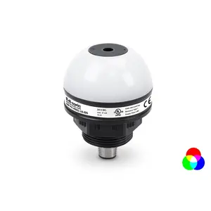 Lumière indicatrice LED Di-Soric SBP-FK-R50D-1B-B5, 24 V CC, IP65, blanche, connecteur M12, boîtier en plastique, utilisation pour panneau de commande - Product Image 1