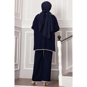 Shepherd Stitched Split Ensemble 2 Pièces Bleu Marine - Product Image 4