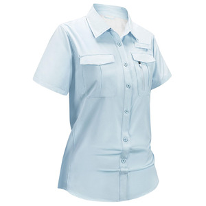 Fabricant de vêtements respirants Chemises de pêche Mode Vêtements de sport tendance Chemises de pêche de couleur unie pour femmes - Product Image 6
