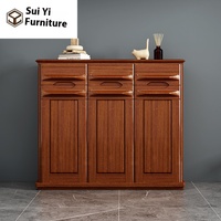 Style chinois noyer armoire à chaussures en bois massif maison entrée porche et balcon stockage Simple moderne salon meubles