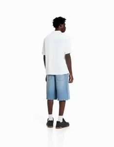 Men's Custom Embroidered Logo Diamond Denim <b>Shorts</b> Vintage Distressed Streetwear Pattern OEM Casual <b>Jean</b> <b>Shorts</b> Solid Design - Product Image 6