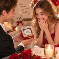 Boîte à bague surprise AYOYO de haute qualité, boîte cadeau à ouverture automatique, boîte cadeau rose, rose éternelle, cadeau pour la Saint-Valentin